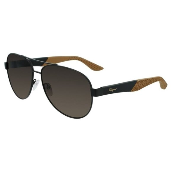 New SALVATORE FERRAGAMO Grey Aviator SF275S 071 Sunglasses Women - Picture 1 of 4